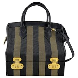 Fendi-Fendi Handbag Shoulder Bag-Brown,Black