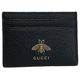 Gucci-Carteira de couro Gucci Animalier-Preto