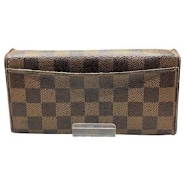Louis Vuitton-Louis Vuitton Damier Portefeuille Sarah Long Wallet-Brown,Damier ebene