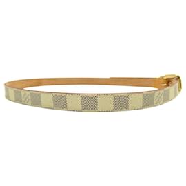 Louis Vuitton-NEW LOUIS VUITTON TRIO 20MM DAMIER AZUR CANVAS BELT SIZE 90-Beige