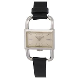 Jaeger Lecoultre-VINTAGE JAEGER-LECOULTRE HERMES ETRIER 23 MM MECHANICAL STEEL WATCH-Silvery