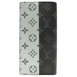 Louis Vuitton-NEW LOUIS VUITTON BRAZZA ECLIPSE SPLIT M63027 BLACK SILVER WALLET-Other