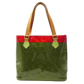 Louis Vuitton-SAC A MAIN LOUIS VUITTON HOUSTON M91340 CUIR MONOGRAM VERNIS ROUGE PURSE-Rouge