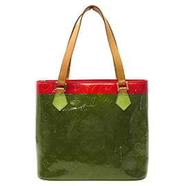 Louis Vuitton-SAC A MAIN LOUIS VUITTON HOUSTON M91340 CUIR MONOGRAM VERNIS ROUGE PURSE-Rouge