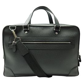 BORSA DOCUMENTI DA VIAGGIO LOUIS VUITTON PM IN PELLE TAIGA CON TRACOLLA Grigio antracite