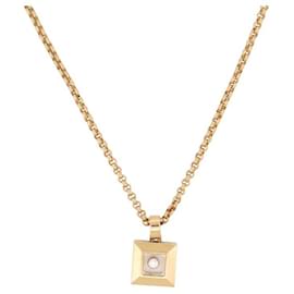 Chopard-CHOPARD HAPPY DIAMONDS ICONS PENDANT NECKLACE 18K YELLOW GOLD 0.05CT DIAMOND-Golden