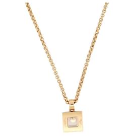 Chopard-CHOPARD HAPPY DIAMONDS ICONS PENDANT NECKLACE 18K YELLOW GOLD 0.05CT DIAMOND-Golden