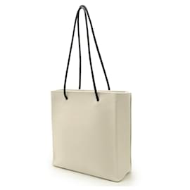 Balenciaga-Sac de shopping en cuir Balenciaga-Blanc