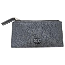 Gucci-Carteira com zíper Gucci Double G Preta-Preto