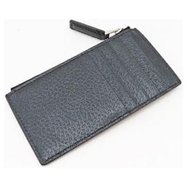 Gucci-Carteira com zíper Gucci Double G Preta-Preto