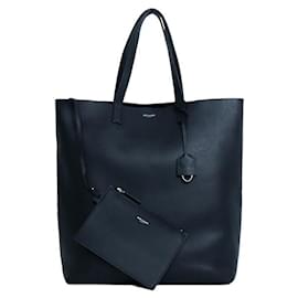 Yves Saint Laurent-Yves Saint Laurent Grain Leather Tote Bag-Blue