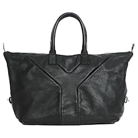 Yves Saint Laurent-Yves Saint Laurent Leather Easy Tote Bag-Black