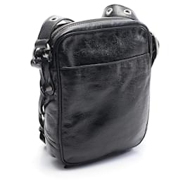 Balenciaga-Sac à épaule en cuir Balenciaga noir-Noir