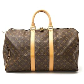 Louis Vuitton-Louis Vuitton Monogram Leather Keepall 45 Bag-Brown