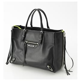 Balenciaga-Mini sac à main en cuir Balenciaga-Noir