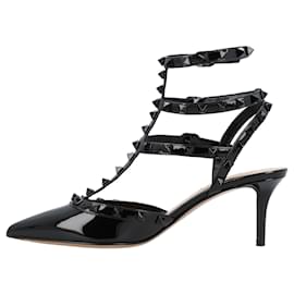 Valentino Garavani-Valentino patent leather sandal-pumps-Black