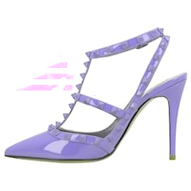Valentino Garavani-Valentino Rockstud Caged Pumps Pink-Pink