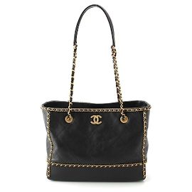 Chanel Matelassé Coco Mark Kettentasche Schwarz