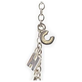 Chanel-Chanel Logo No.5 Long Chain Earrings-Silvery,Metallic