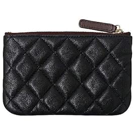 Chanel-Chanel Caviar Skin Matelasse Coin Card Case-Black