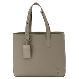 Louis Vuitton-Louis Vuitton Leather Tote Bag-Grey