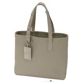 Louis Vuitton-Louis Vuitton Leather Tote Bag-Grey