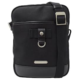 Yves Saint Laurent-Saint Laurent Canvas Shoulder Bag for Men-Black