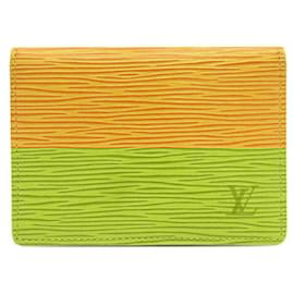 Louis Vuitton-Louis Vuitton Epi Leather Card Case-Yellow