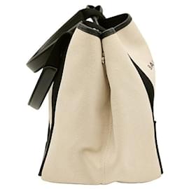 Balenciaga-Sac cabas petit modèle en toile et cuir Balenciaga-Bleu