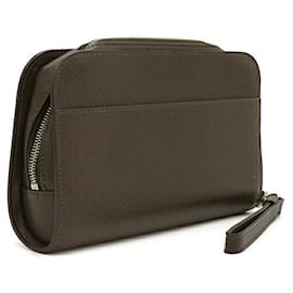 Louis Vuitton-Louis Vuitton Taiga Baikal Clutch-Brown