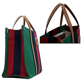 Gucci-Gucci Interlocking G Small Tote Bag Canvas Leather-Green