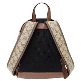 Gucci-Gucci GG Supreme Canvas Ophidia Small Backpack-Brown,Beige