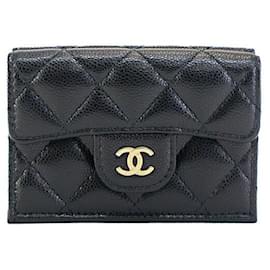 Chanel-Chanel Timeless Classic Petit Portefeuille Noir-Noir