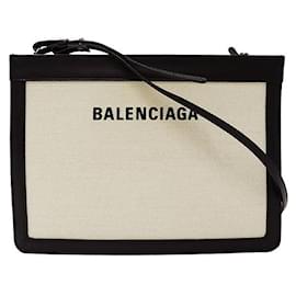 Balenciaga-Sac à bandoulière en toile Balenciaga pour femmes-Noir