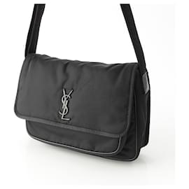 Yves Saint Laurent-Yves Saint Laurent Niki ECONYL Nylon Messenger Bag-Black