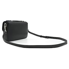 Gucci-Gucci Leather 2WAY Bag Double G Plate Clutch-Black