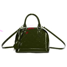 Louis Vuitton-Louis Vuitton Alma BB Patent Leather Handbag-Red