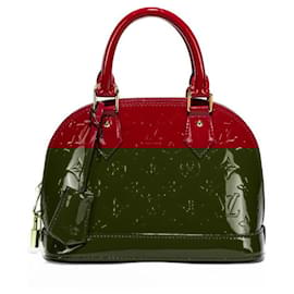 Louis Vuitton-Louis Vuitton Alma BB Patent Leather Handbag-Red
