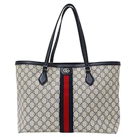 Gucci-Gucci Ophidia GG Supreme Canvas Tote Bag-Blue