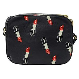 Yves Saint Laurent-Yves Saint Laurent Leather Shoulder Bag Black-Black