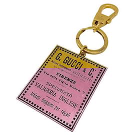 Gucci-Gucci Keychain Gold Keyring-Golden,Metallic