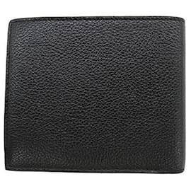 Balenciaga-Balenciaga Leather Men's Wallet Black-Black
