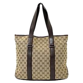 Gucci-Gucci GG Canvas Tote Bag-Brown,Beige
