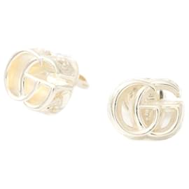 Gucci-Gucci Double G Silver Earrings-Silvery,Metallic