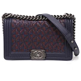 Chanel-Chanel Boy Chain Shoulder Crossbody Bag-Blue