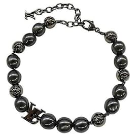 Louis Vuitton-Bracelet perle Monogram Louis Vuitton-Noir