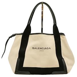 Balenciaga-Sac Cabas S Navy de Balenciaga-Blanc