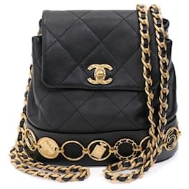 Chanel-Chanel Caviar Coco Mark Backpack-Black