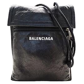 Balenciaga-Sac à épaule en cuir Balenciaga-Noir