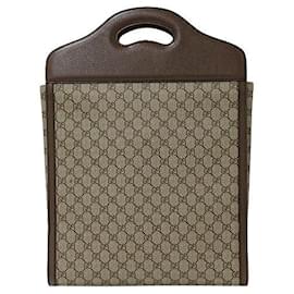 Gucci-Gucci GG Supreme Canvas 2way Tote Bag-Brown